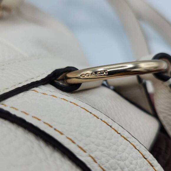 Coach Women's Pennie Backpack 22 Pebble Leather Bag C4121 Chalk Ivory - Picture 10 of 15